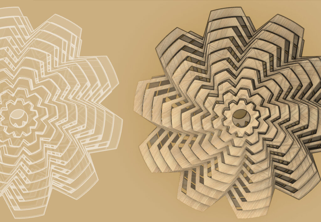 spiral wooden decoration