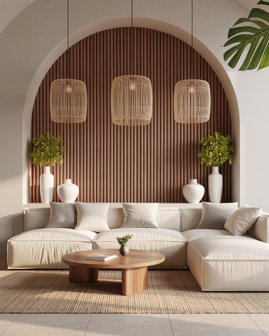 Mediterran arc wooden wall cover